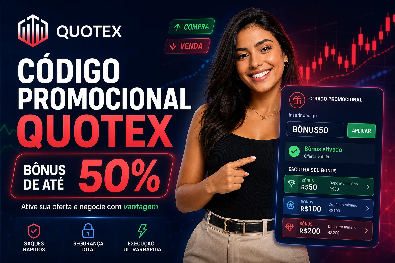 Código Promocional Quotex Brasil – Bônus de 30% com Condições Reais